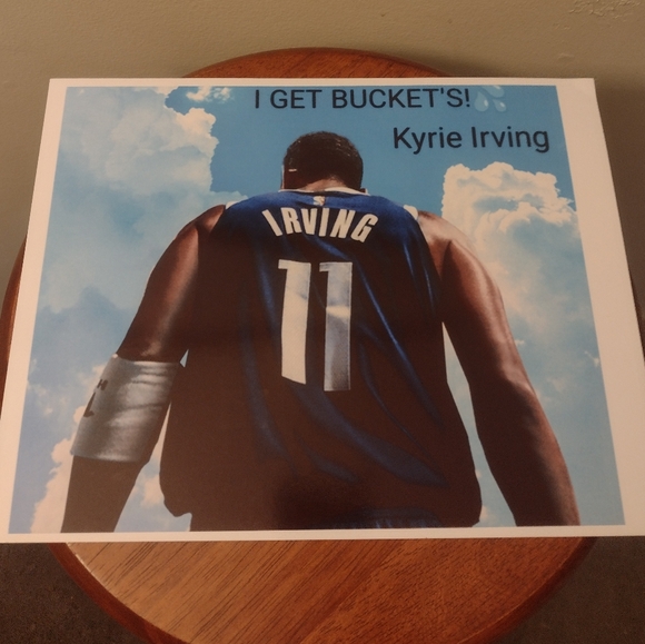 NEW! KYRIE IRVING SELF-MADE I GET BUCKETS💦ULTRA GLOSSY 8.5x11 BASKETBALL POSTER - Picture 3 of 6